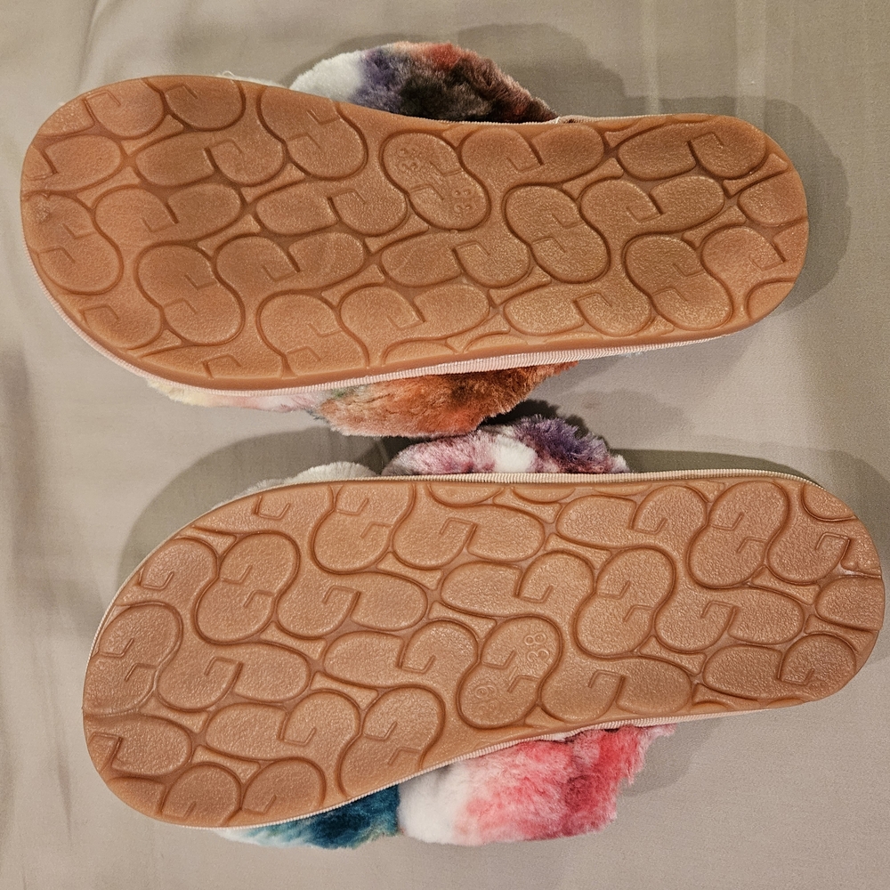 Colorful Faux Fur Slippers - Picture 3 of 4